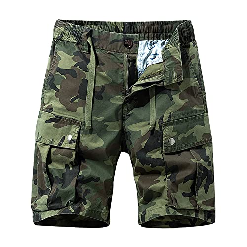 Generisch Cargo Shorts Herren Camouflage | Baumwolle Freizeit Shorts Für Sommer & Outdoor