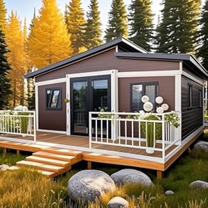 Tiny HomesTo Live in for Adults ，20FT 40FT Prefabricated Modular Expandable Exfoldable Container House with 2 3 Bedroom and 1 Fully Equipped Kitchen and Bathroom for Holiday Homes Temporary Offices