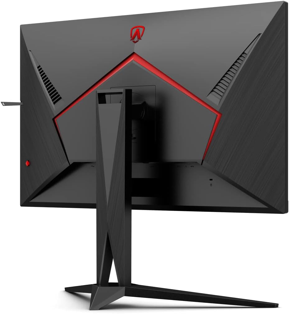 AOC AGON AG275QXN - Monitor Gaming QHD da 27 pollici, 165 Hz, 1 ms, HDR400, FreeSync Premium (2560x1440, HDMI, DisplayPort, hub USB), colore nero/rosso
