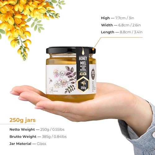 Paquete HONIGMA Miel de Acacia 50 barras y 250g cruda miniatura 7