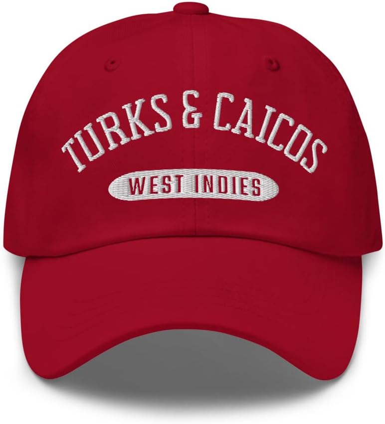 Turks and Caicos Embroidered Hat Classic Style Turks & Caicos West Indies Caribbean Baseball Cap