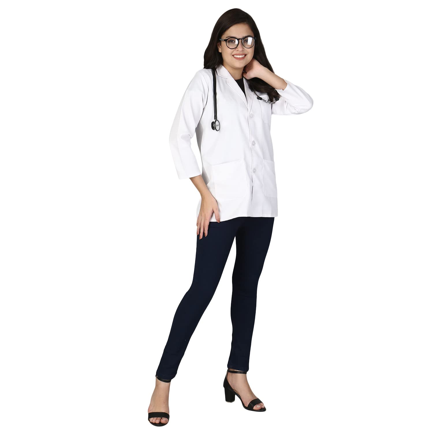 Stanforch Doctors Coat Lab Coat Medical Coat Long Sleeve
