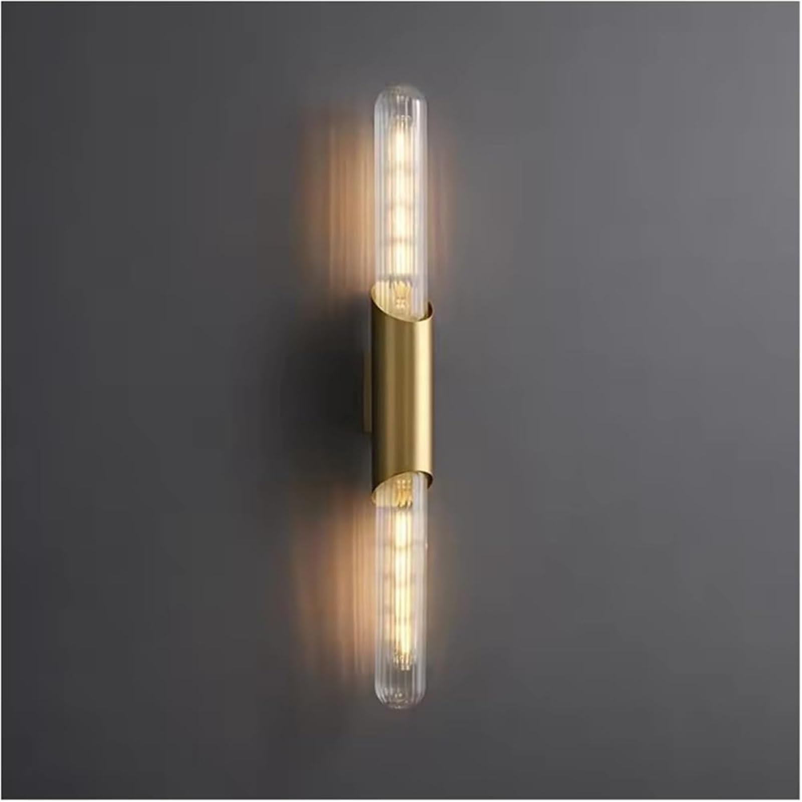 SMCCYYSD Modern Minimalist Copper Wall Lamp Nordic Industrial Style Living Room Aisle Porch Staircase Glass Strip Indoor Lighting Versatile T-155