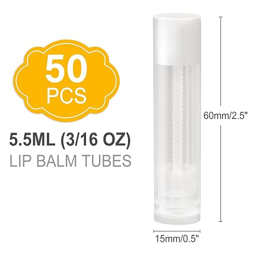 Miniatura 3 de LotFancy Tubos de bálsamo labial con bandeja de llenado y espátula, 50 unidades de 0.2 fl oz (316 onzas) recipientes de bálsamo labial transparentes