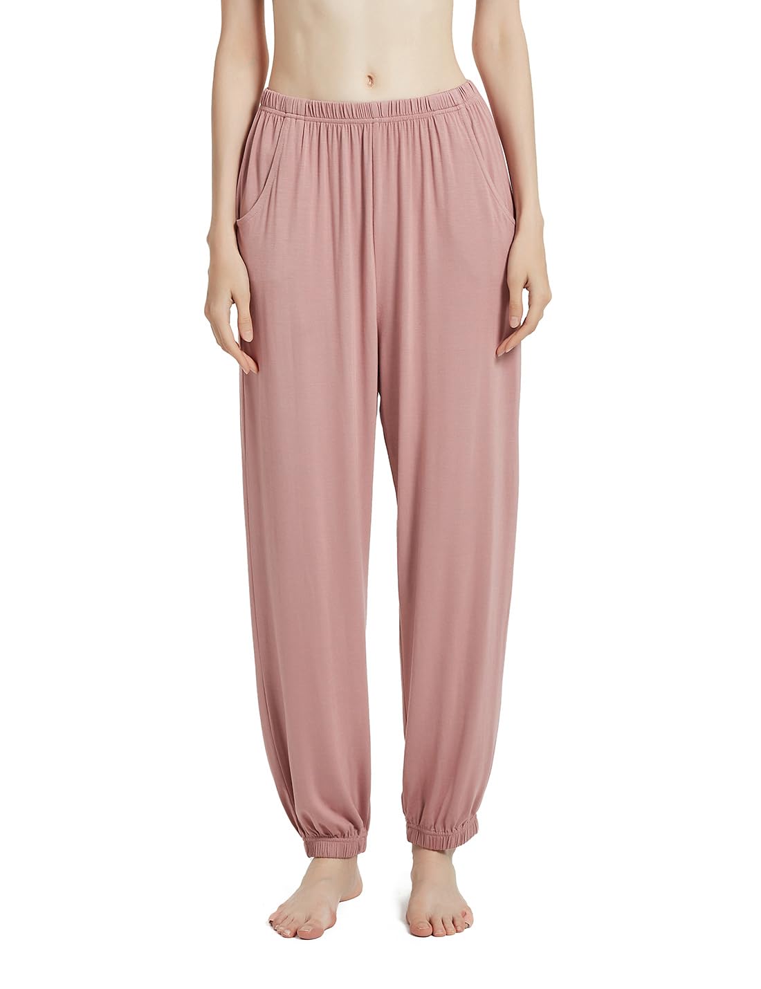 Aflowyii Modal Pajama Pants for Women Lounge Pants with Pockets Stretch Loose Yoga Pants Comfy Nightwear Sleepwear Pj Bottoms