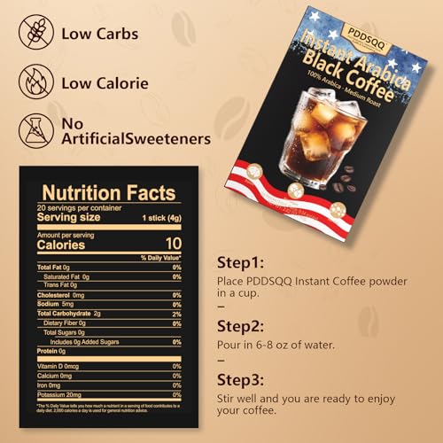 Instant Coffee Packets 100% Arabica