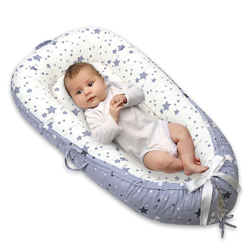 Baby Lounger Cover with Double-Sided Stars