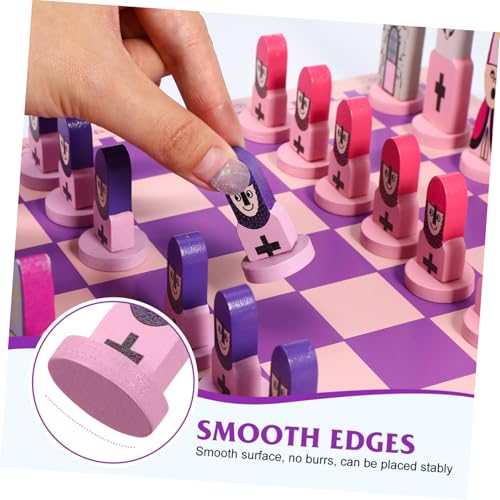 Jeu d'échecs en bois pourpre VANZACK pliable idéal pour le voyage en famille - 3
