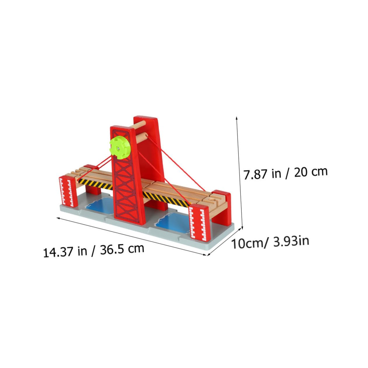 Eisenbahnbrücke Rot 1 Satz Kunststoff Holz für Kleinkinder | Selbstgemacht Spielzeug mit Zugbrücke, Easy To Build Track, Weihnachten und Feiertage