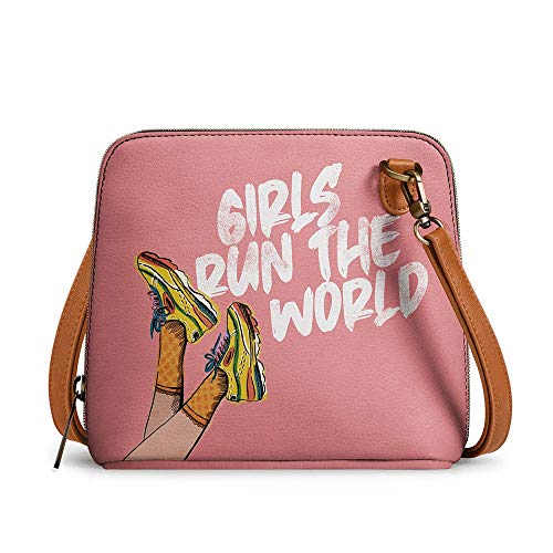 DailyObjects Trapeze Sling Crossbody Bag for Girls and Women | Made with Durable Vegan Leather Material | Carefully Handcrafted | Zip Closure | Adjustable and Detachable Straps | Multicolor