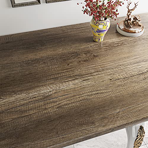 FunStick Brown Wood Wallpaper Peel and Stick Waterproof Removable Natural Woodgrain Contact Paper Self Adhesive Faux Wood Contact Paper Vinyl Wrap for Countertops Cabinets Furniture Walls 12"x200"