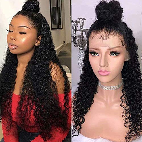 Maxine 360 Water Wave Lace Frontal Wigs Pre Plucked with Baby Hair Brazilian Wet and Wavy Lace Front Human Hair Wigs for Women Unprocessed Virgin Hair Wig 150% Density Natural Hairline 16 inch