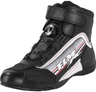 FLM Motorradschuhe, Motorradstiefel kurz Sports Schuh 1.2 schwarz/weiß 35, Herren, Sportler, Sommer