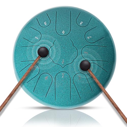 NBMICSO Steel Tongue Drum- 13 Note 12 Inches C-key...