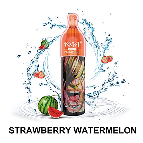 RandM-Paradise-10000-Puffs-Rechargeable-Disposable-Vape-Pens-Puffs-Starter-Kit-Fruity-Flavours-E-Cigarettes-No-Nicotine-2ml-Cartridge-Capacity-Draw-Activated-Vape-Pen-Strawbery-Watermelon