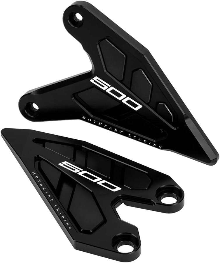 Motorcycle Foot Pegs with Heel Guard For Ninja 500 2024-2025 Ninja 500 SE 2024-2025 CNC T6 6061 Aluminum Heat Resistant Easy Installation ninja 500 se Accessories (Black)