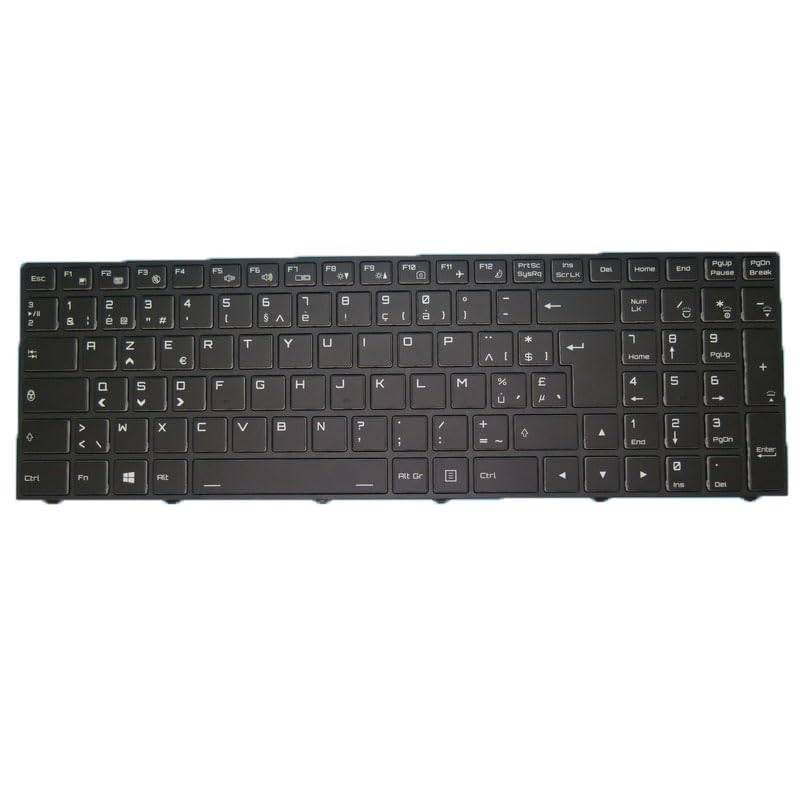 Clavier portable CLEVO PA71EP6 PA70ES-G AZERTY Belgique rétroéclairé BE