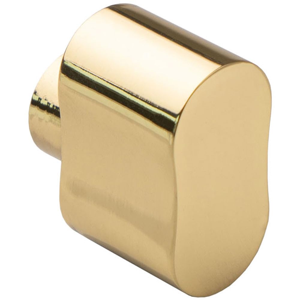 Loops Polished Brass Peanut Shaped Cylinder Thumbturn Adapter - Twist Turn