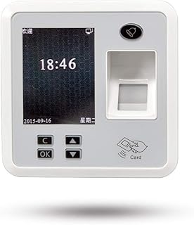 JUJETO Employee Time Clock, Biometric Fingerprint Access Control Machine Digital RFID Reader Scanner Sensor for Door Lock Time Attendance Terminal USB Office Punch Clock, Fingerprint Attendance