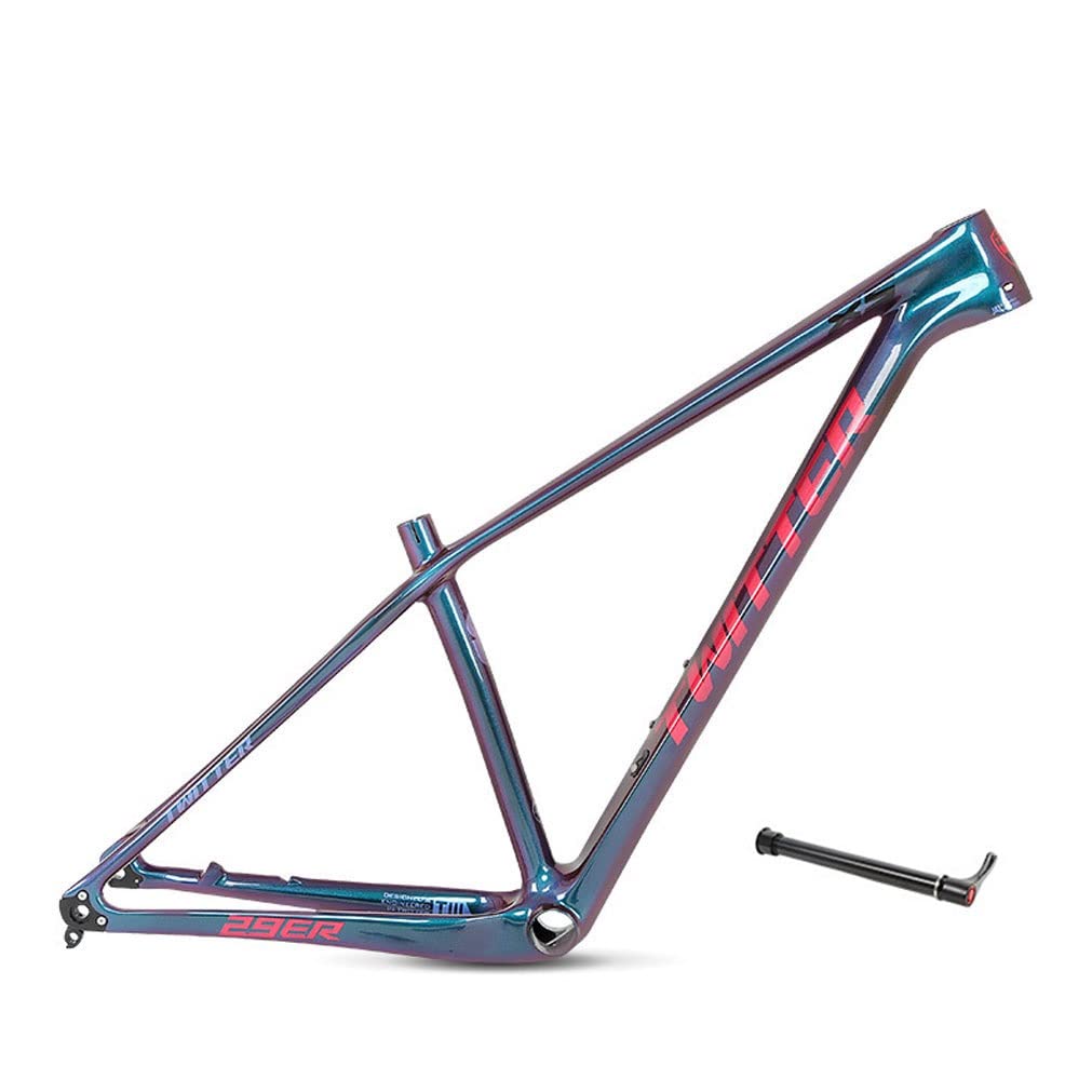 HIMALO 27.5er 29er Bike Carbon Fiber Frame 15'' 17'' 19'' Disc Brake Hardtail Mountain Bike Frame XC Internal Routing 12x142mm Thru Axle Frame(Red,29 * 17'')