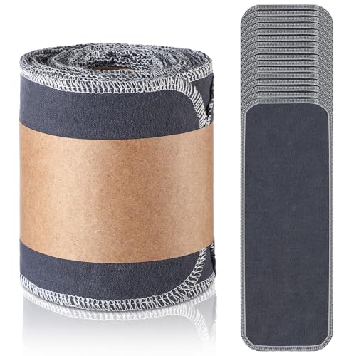 FuWeave 30 Pack Reusable Toilet Paper Towels No Tear Bidet Towels Washable Toilet Paper Bulk Paperless Rolls Cotton Treadmill Family Cloth Wipes (Gray)