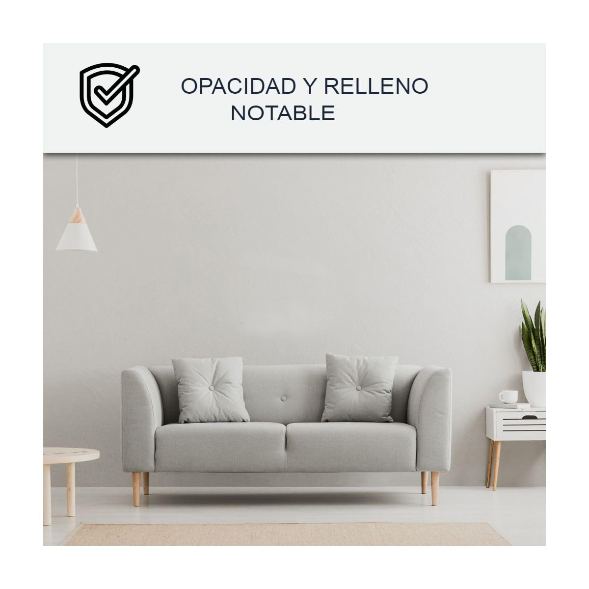Pintura Terciopelo Pared y Techo Lavable 2.5 L Gris tele 4