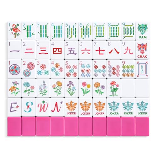 Juego de Mahjong Americano con 160 fichas y accesorios