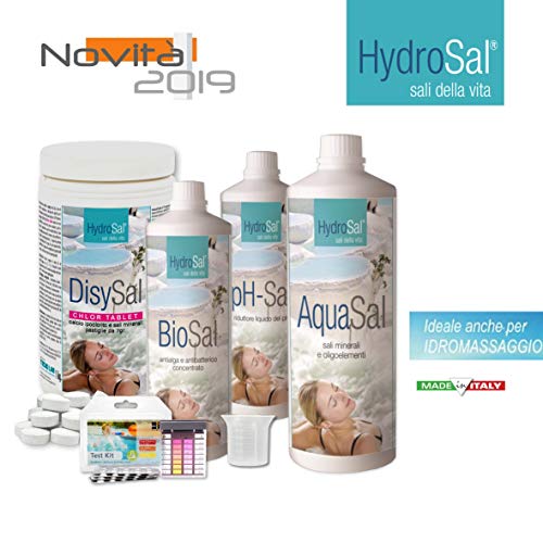 HYDROSAL Set of Products for Thermal Water and Calcium Hypochlorite Kit Chlor - Ideal for Pool and Hydromassage (Teuco, Jacuzzi, Dimhora, Intex, Bestway, ECC.) Immediate shipping