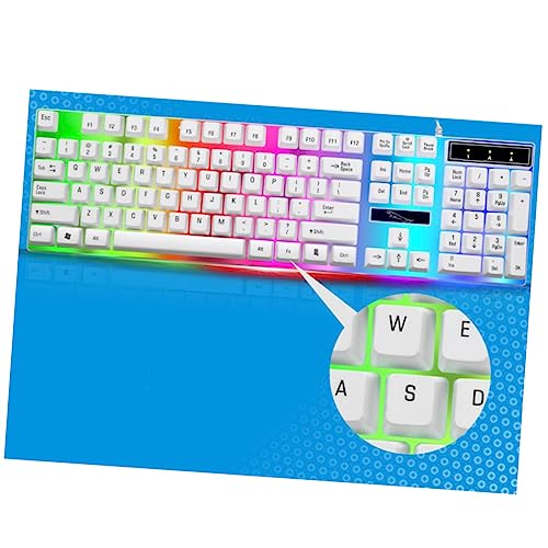 Clavier USB rétroéclairé périphérique de saisie filaire pour PC de bureau - 4