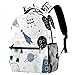 Zaino Bambini Navicella Spaziale A Razzo Stellare Elementary Bookbag Zaino Da Scuola Per Adolescenti Zaino Da Viaggio Casual Per Escursionismo 29.4x20x40cm