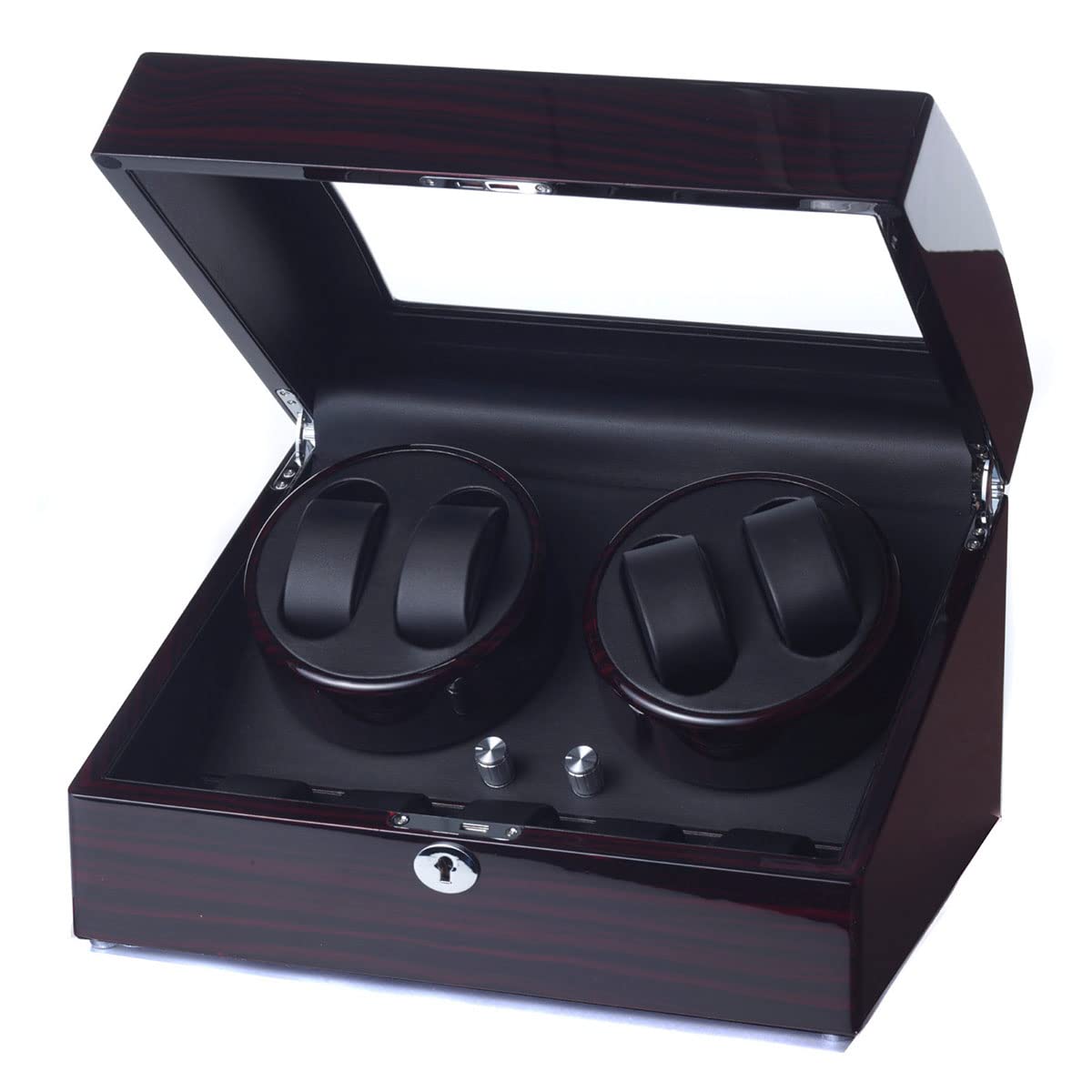 Uhrenbeweger Eleganza für 4 Uhren Ebony Wurzelholz