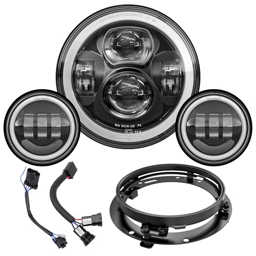 XPCTD 7 Inch Motorcycle LED Headlight 4.5