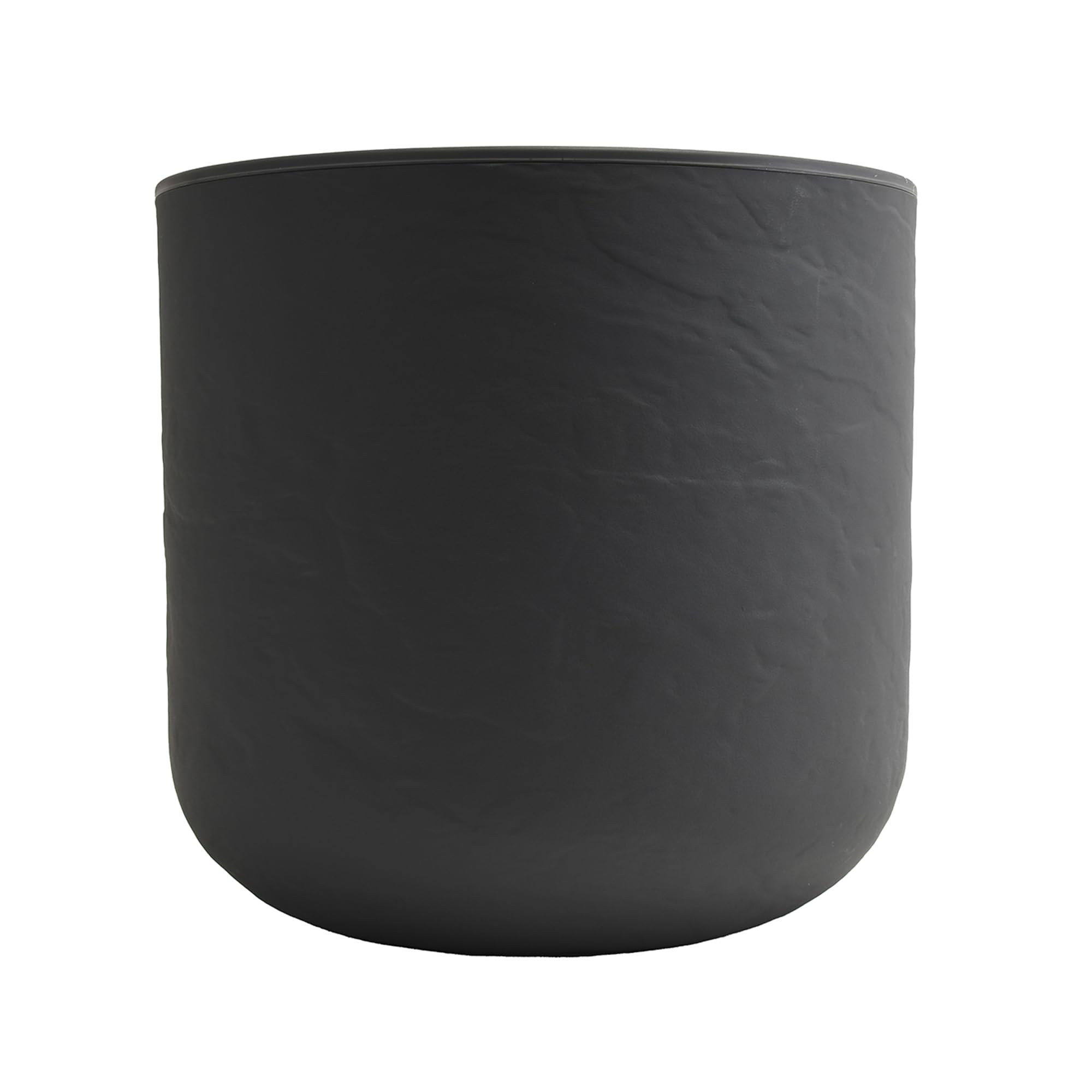 EDA Volcania'Up Ronde Bloempot 40 Cm - 32,5L Imitatie Steen Antracietgrijs - Wateropslag