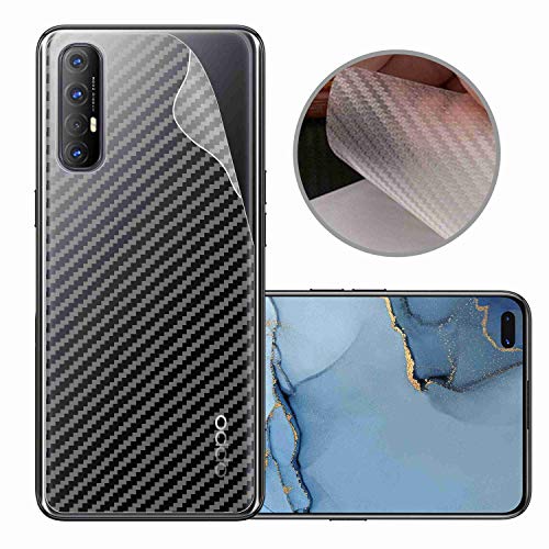 Image of Compatible with Oppo Reno 3 Pro Back Screen Protective Film Carbon Fiber Skin Transparent Screen Guard Sticker