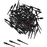 BULL´S Unisex – Erwachsene TUFFLEX Tips SCHW.6MM 100 Dartpfeile, SCHWARZ, 1size