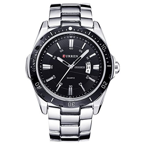 Preisvergleich Produktbild Autulet Herren Chronograph Analoges Quarzwerk Watches with Edelstahl Uhrenarmband