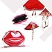 Imagen de EVEOUT Bolso de Noche para Mujer con Labios Rojos Sexy Embrague de Fiesta Bolso Bandolera con Bandolera