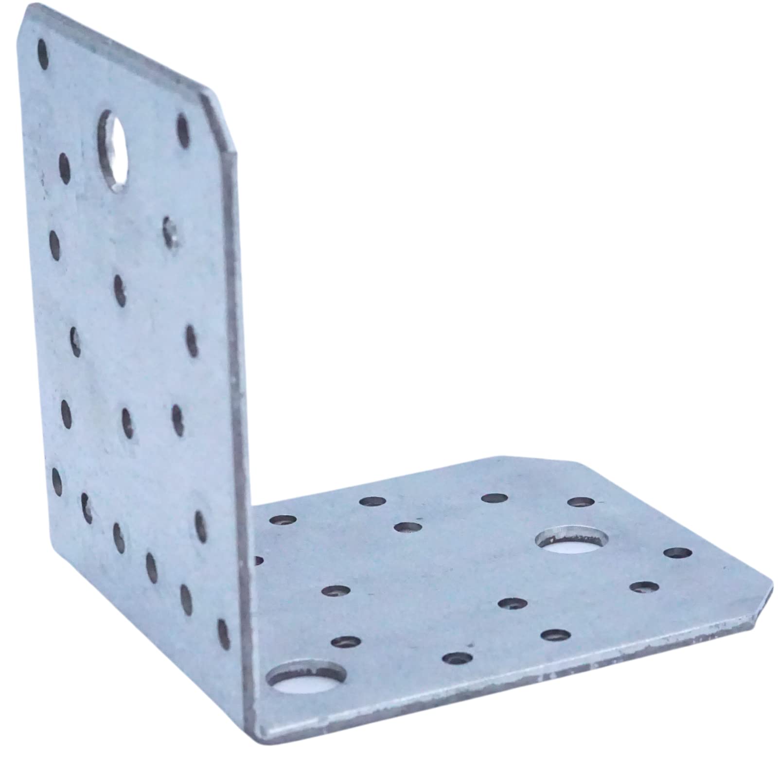 Winkelverbinder ohne Steg 105x 105 x 90 x 3 mm - 40 Stück - Holzverbinder Bauwinkel Eckwinkel Lochwinkel mit CE Zertifizierung Feuerverzinkt (105 x 105 x 90 mm - ohne Sicke)