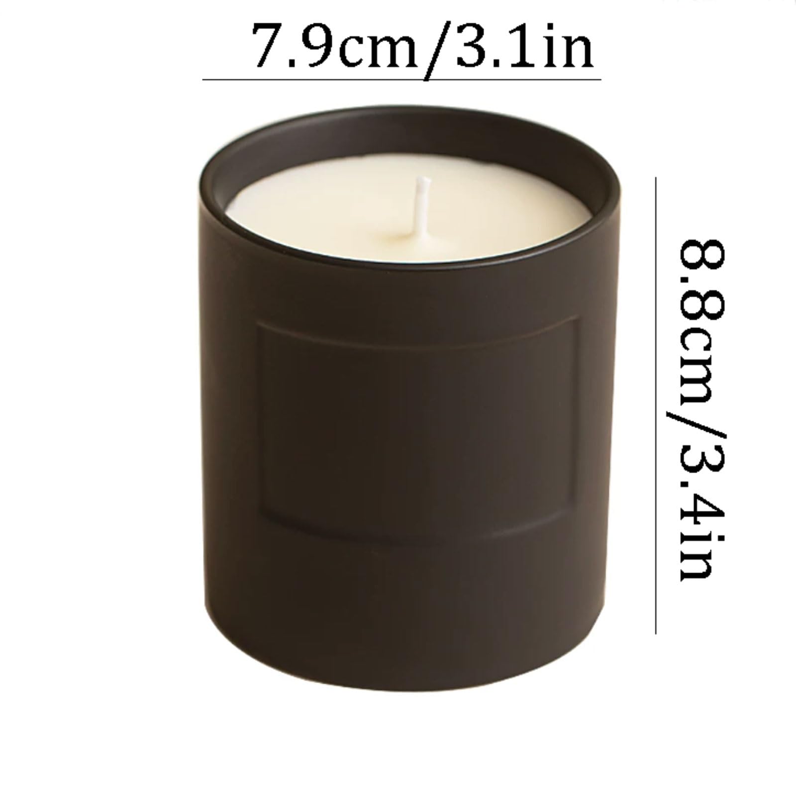 Świece ceramiczne, nowoczesne, czarne, wielokrotnego użytku, trwałe, do domu, na urlop, do relaksu i spa (Morning Moss)