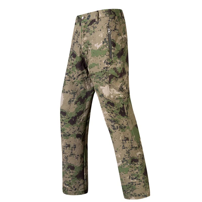 Sunnystacticalgear Outdoor Sports Airsoft Shooting Hunting BDU Tactical Combat Camouflage Trousers Softshell Pants - A-TACS FG - M
