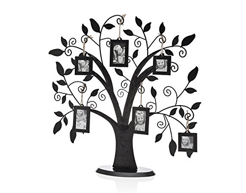Philip Whitney Metal Family Tree with 6 Hanging Picture Photo Frames