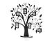 Philip Whitney Metal Family Tree With 6 Hanging Picture Photo Frames