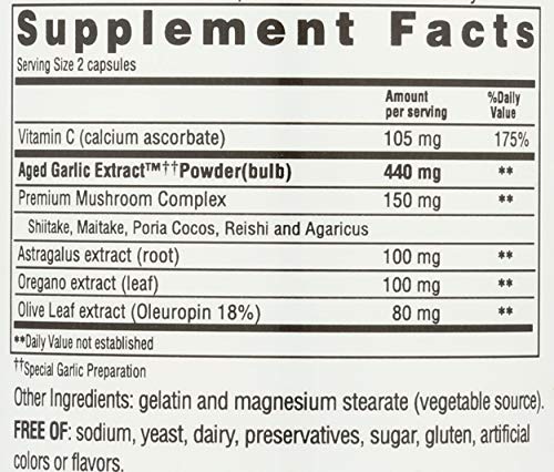 Kyolic, Garlic With Calcium And Vitamins, 200 Capsules #TOP4