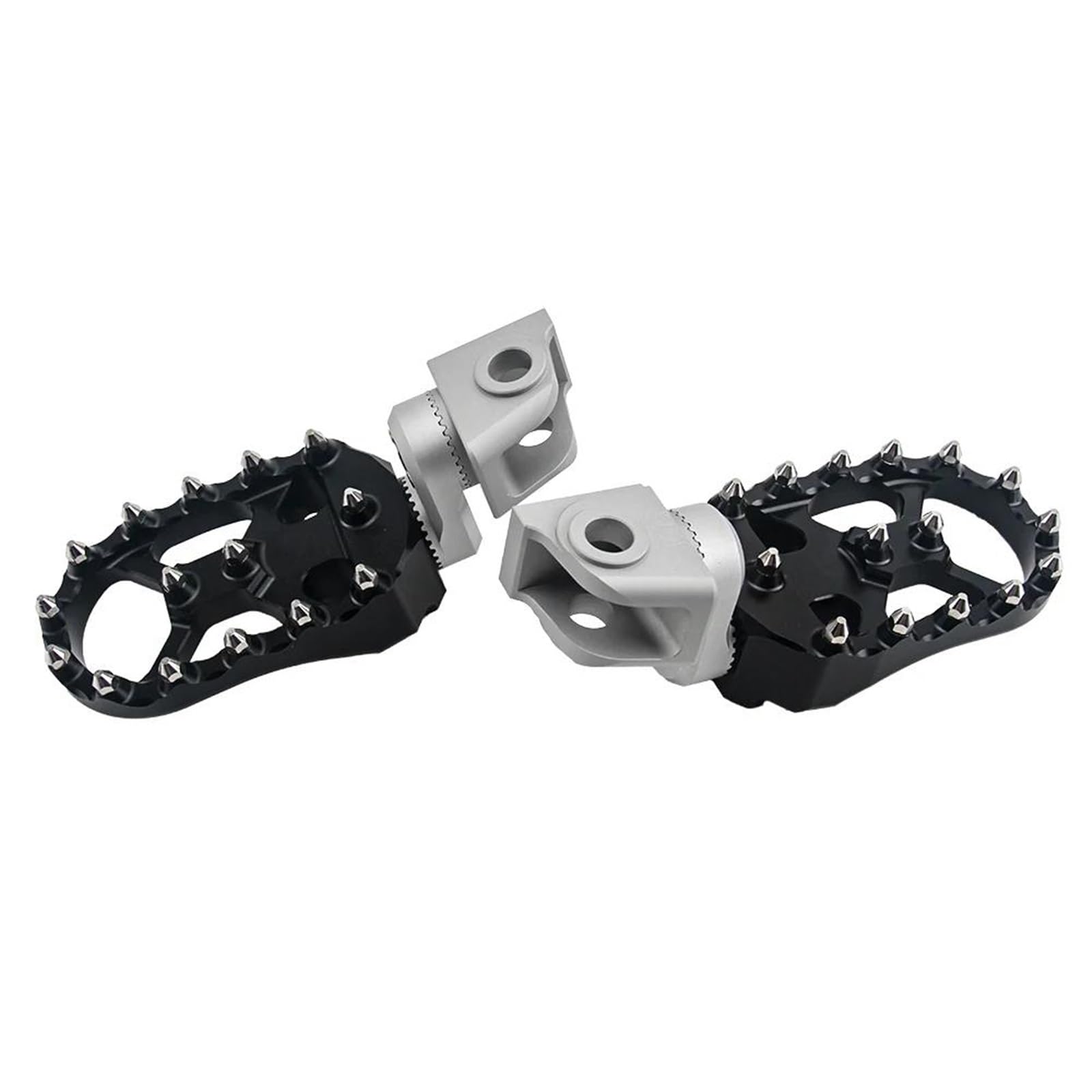 FUNFOB Pedali per Moto Poggiapiedi Anteriore per Moto per 790 890 1050 1090 1190 1290 per Adventure Pedane Regolabili con Abbassamento Pedane Girevoli Resto Pedane Moto(Color:Argento)