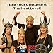 Nicky Bigs Novelties Viking Helmet with Horns and Hair Braids for Adult Plastic Norse Barbarian Warrior Hat Silver Gold Medieval Vikings Costume Accessory Halloween Hats 3 Style Configurations