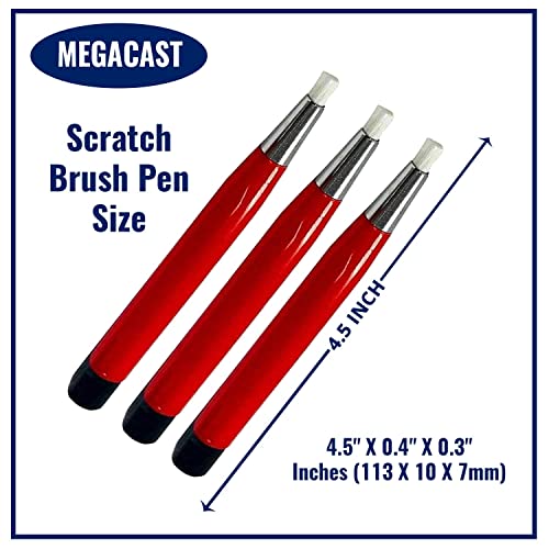 Megacast MC-3PEN BRUSH Fiberglass Scratch Brush Pen - 3 Pack - Jewelry, Watch, Coin Cleaning, Electronic Applications, Removing Rust And Corrosion thumb #5