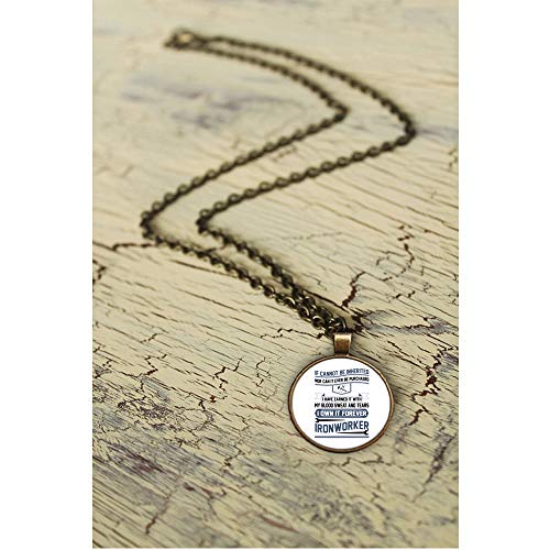 OMANECK Gift for Ironworker Necklaces, Being an Ironworker Necklace Nickel (Necklace - Nickel - White)