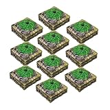 LIOOBO 10個仿真树坛底座 ミニモデル景観用 軽量で携帯便利な人工砂テーブル装飾 小型園および テーブル用