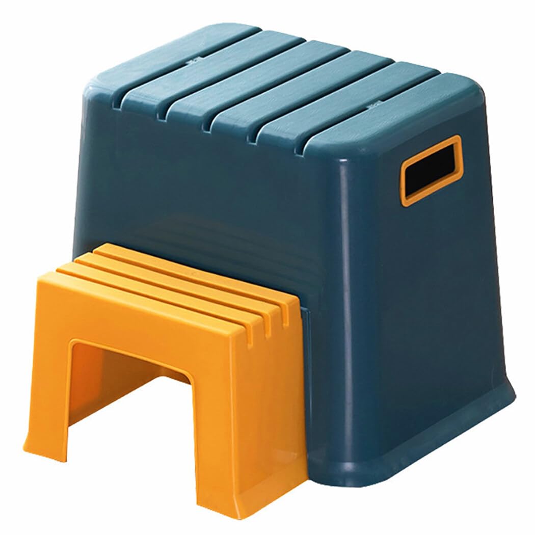 Taburete infantil de 2 escalones para orinal de baño, taburete de plástico de doble altura para niños pequeños, juego de taburetes de doble propósito