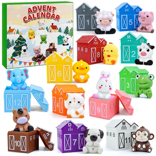 Weihnachtskrippe Adventskalender 25 Adventskalender 2025 mit Tieren, Baby Spielzeug für Kleinkinder von...